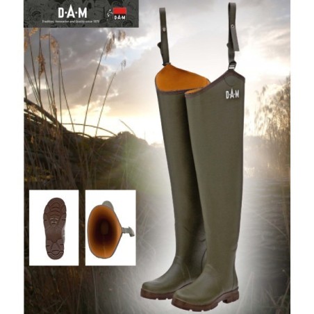 Škornji do pasu DAM Flex Rubber (gumi, neopren podloga) št. 43
