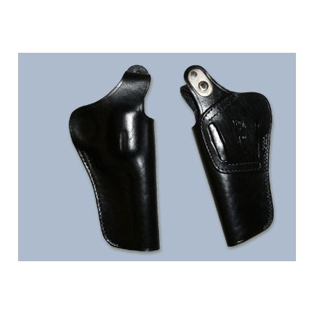 Etui za revolver 4" - usnjen, črn