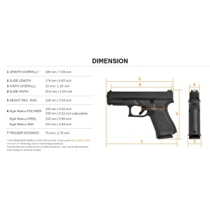 Pištola Glock 44 Threaded M9x075, .22lr