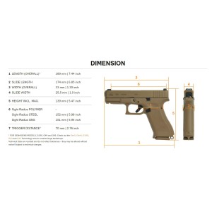 Pištola Glock 19X gen.5, kal. 9x19