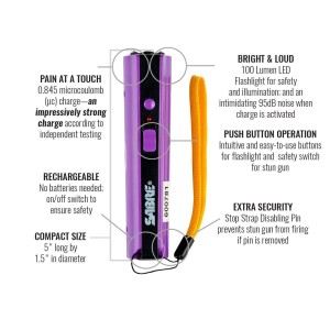 Paralizator Compact Stun Gun Vijola