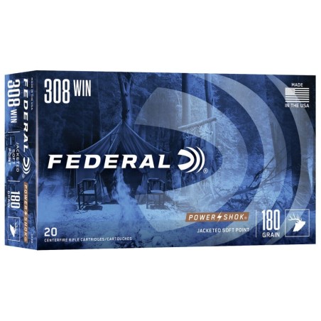 Naboji .308 Win. Power Shok 11,70g / 180gr SP FEDERAL (20)