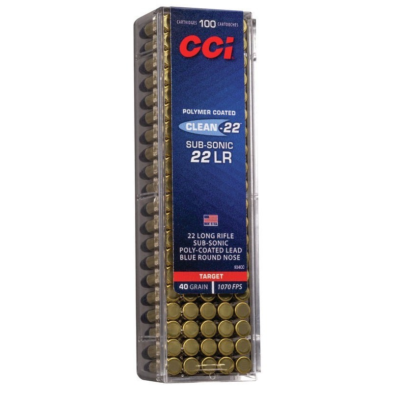 Naboj 22 LR Subsonic Blue Poly. 2,59g / 40gr LRN CCI (100)