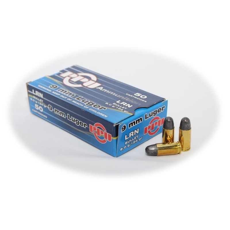 Naboji 9x19 LRN 8g (126gr) A-201 (50 kos) PPU