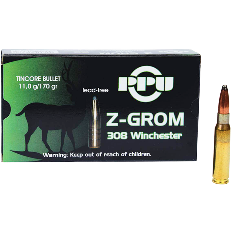 Naboji .308 Win Z-GROM 11g (170gr) A-635 (20kos) PPU