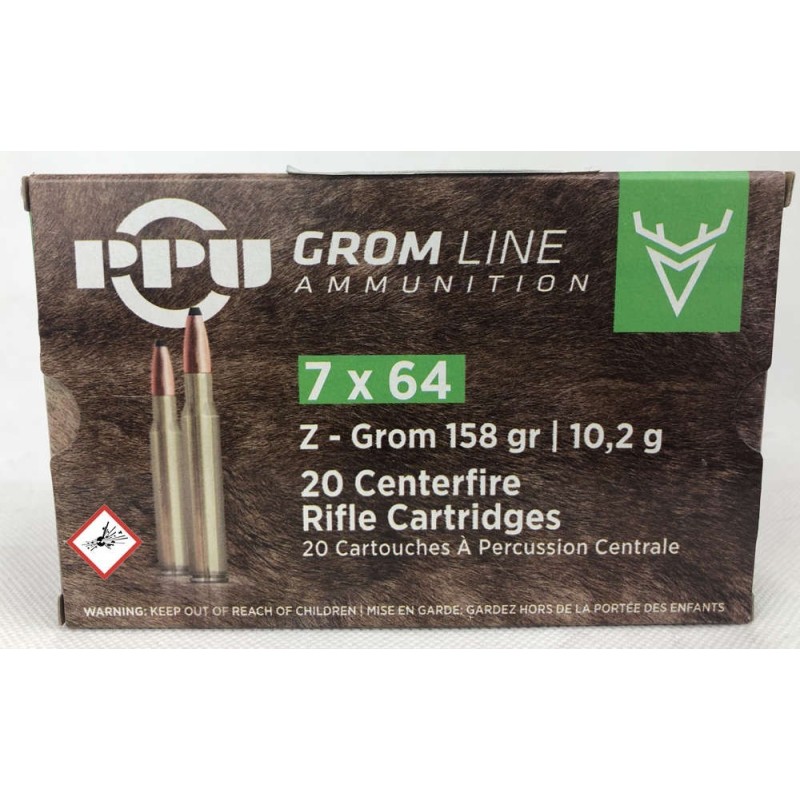 Naboji 7x64 Z-GROM 10,2g (158gr) A-630 (20kos) PPU