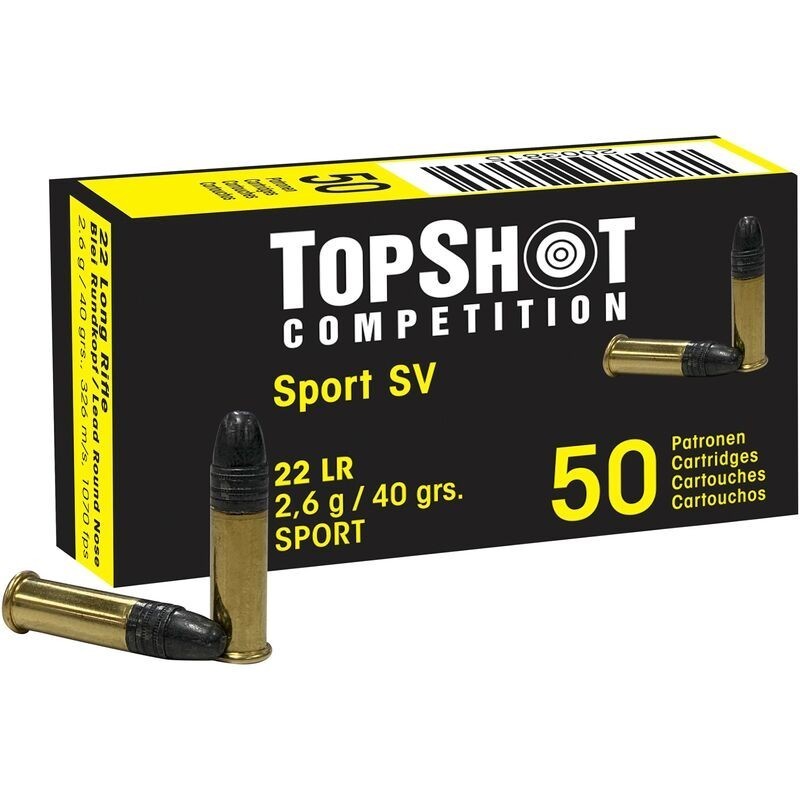 Naboji Topshot Competition .22 lr 40gr SV Black Edition (50)