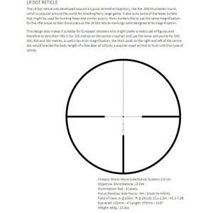 Daljnogled Hawke Frontier 2,5-15x50 SF, 30 mm, IR, LR Dot