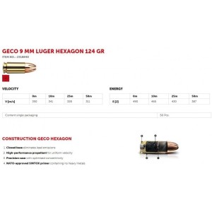 Naboji geco .357 Hexagon 11,7g  (50)