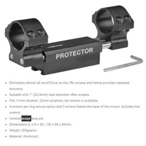 Montaža Optima Protector scope mount (za zračne puške)