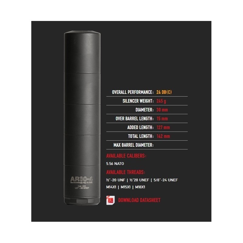 Dušilec A-Tec AR 30-4 .223" - A-lock