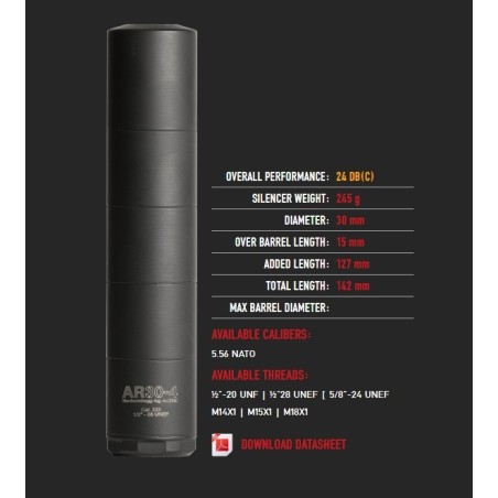 Dušilec A-Tec AR 30-4 .223" - A-lock