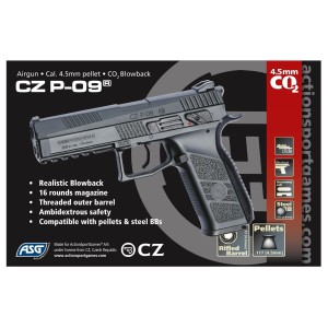 Zračna Pištola CO2 CZ P-09 Blowback Pellet 4,5mm (BB/diabolo)