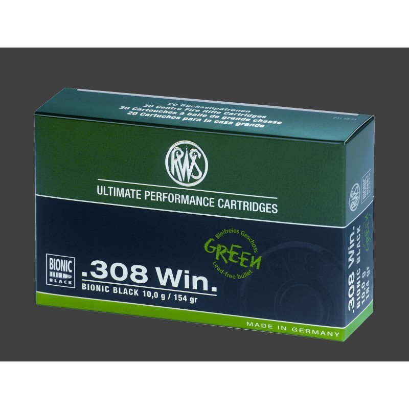 Naboji rws .308 Win. Bionic Black 10g (20)