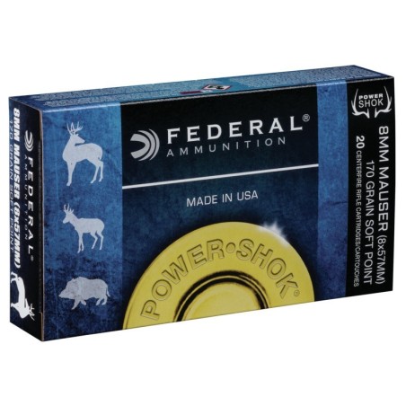 Naboji 8x57JS Power Shok 11,0g / 170gr SP FEDERAL (20)