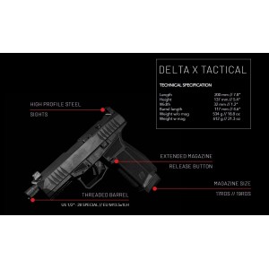 Pištola Rex DELTA X Tactical kal. 9x19 (črna)
