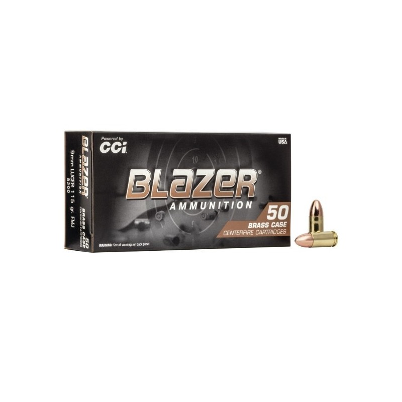 Naboji CCI 9x19 Blazer 115gr / 7,45g (50)