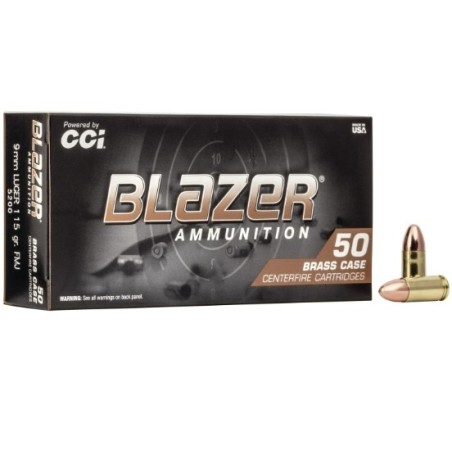 Naboji CCI 9x19 Blazer 115gr / 7,45g (50)