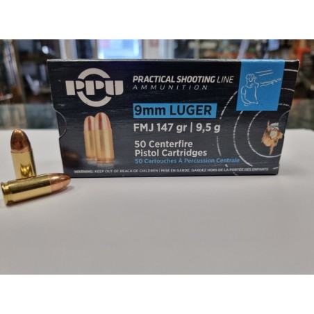 Naboji 9x19 FMJ 9,5g (147gr) A-577 (50kos) PPU