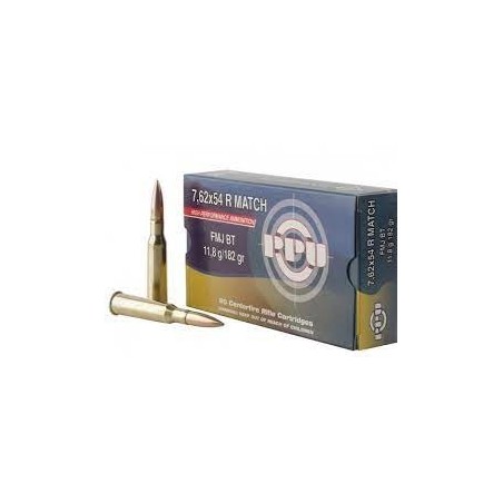 Naboji 7,62x54 R Match FMJ BT 11,8g (182gr) PPU A-529 (20kos)