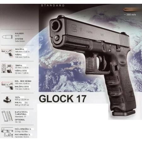 Pištola Glock 17 Gen.4, 9x19