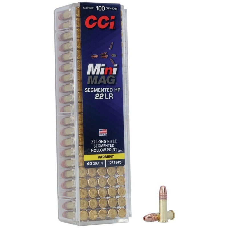 Naboji CCI .22 l.r. Mini Mag SHP - Segmented Hollow (100)