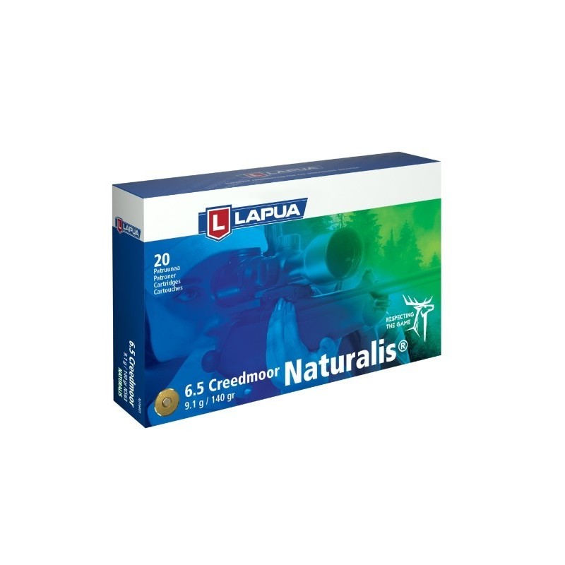 Naboji Lapua 6,5 Creedmoor Naturalis 9,1g/ 140gr N563 CEX (20)