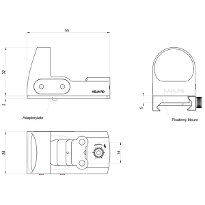 Rdeča Pika Kahles Helia RD (adapter plate)