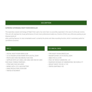 Nočni Daljnogled Konuspy-15 Binocular 1x-5x