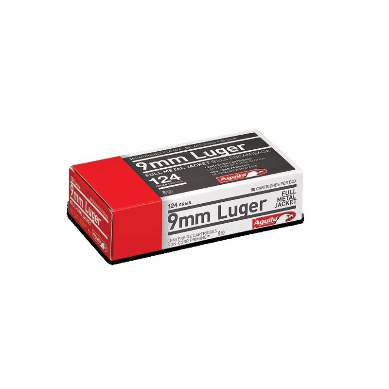 Naboji Aguila 9x19 FMJ 8,0g/ 124gr (50)
