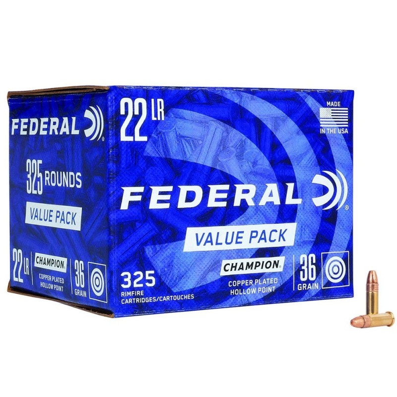Naboji Federal .22 lr Champion CP HP 2,33g/36gr (325)