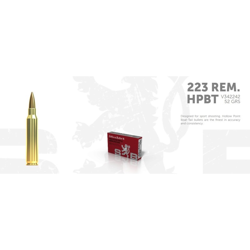 NABOJI .223 REM HPBT 3,36g Sellier & Bellot (20)