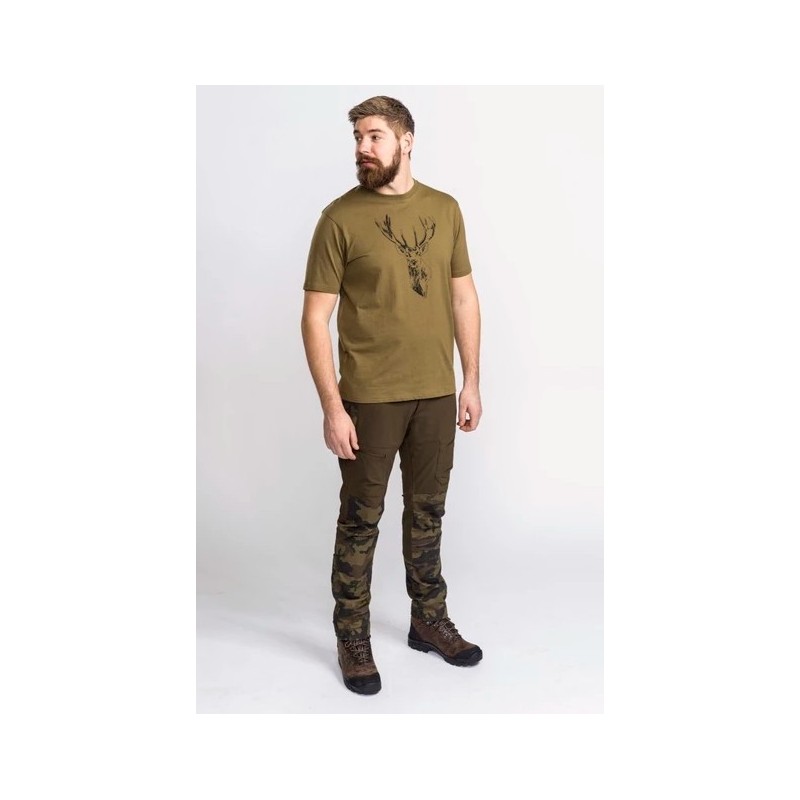 Maja T-Shirt Pinewood Red Deer Olivno Zelena