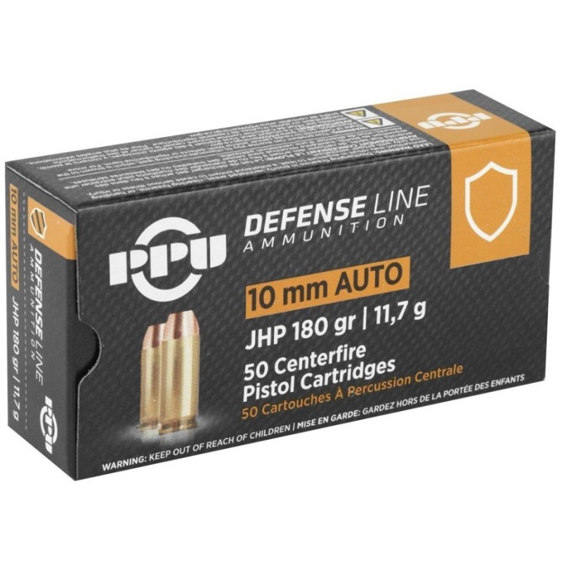 Naboji 10mm Auto JHP 11,7g/180gr (50kos) PPU