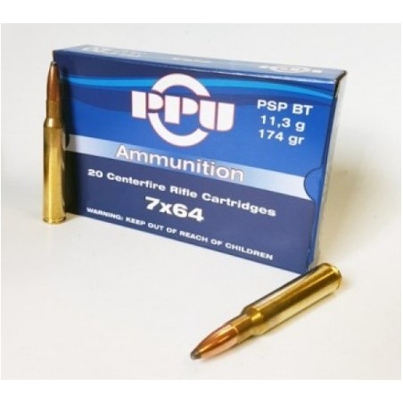 Naboji 7x64 PSP BT 11,3g (174gr) A-404 (20kos) PPU