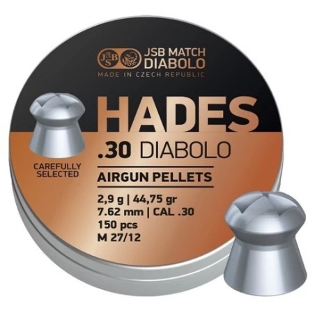 Diabolo JSB Hades 7,62/.30, 2,9g / 44,75gr, 150 kos