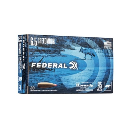 Naboji 6,5 Creedmoor V-Max Hornady 6,15g /95gr, Federal (20)