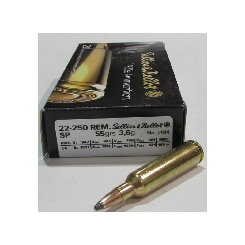 Naboji S&B 22-250 Rem. SP 3,6g (20)