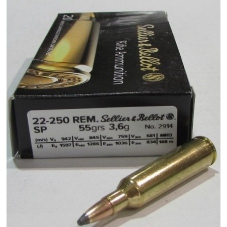 Naboji S&B 22-250 Rem. SP 3,6g (20)
