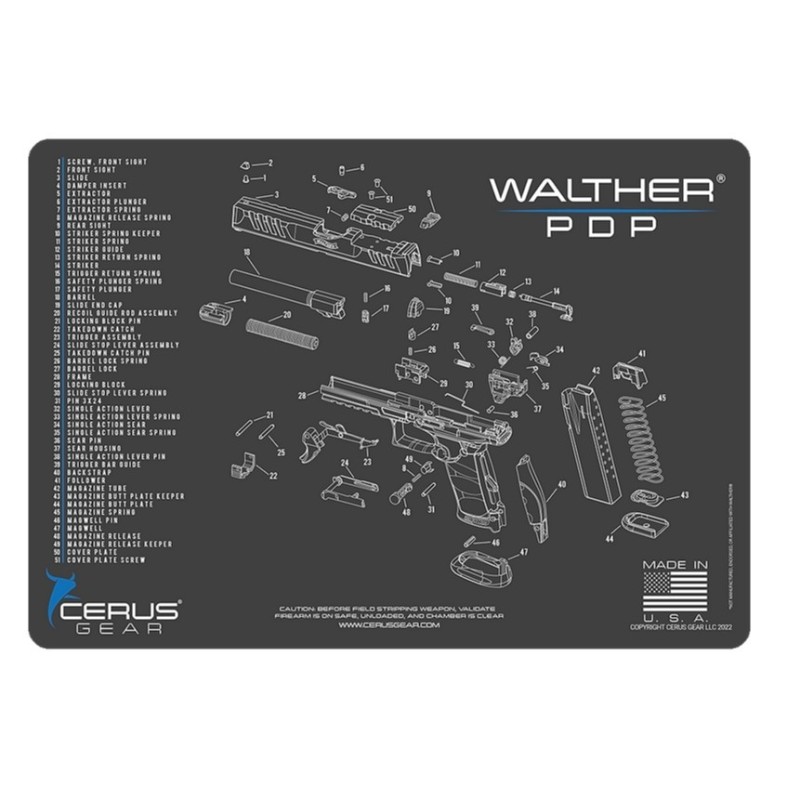 Podloga za pištolo Walther PDP Schematic Grey