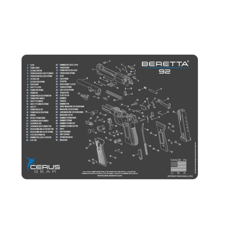 Podloga za pištolo Beretta 92 Schematic Grey