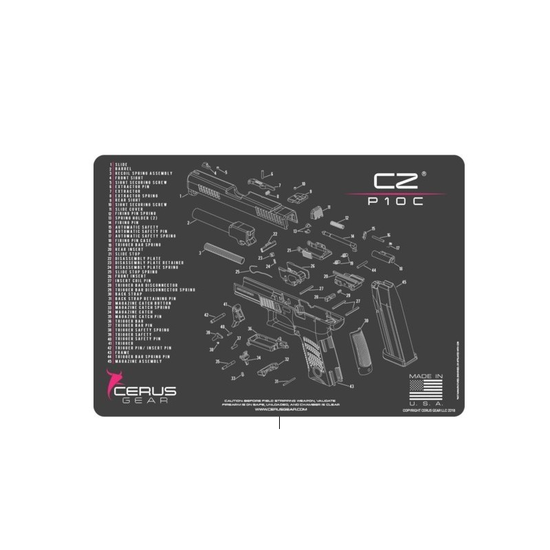 Podloga za pištolo CZ P10C Schematic Grey Pink