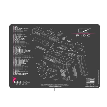 Podloga za pištolo CZ P10C Schematic Grey Pink