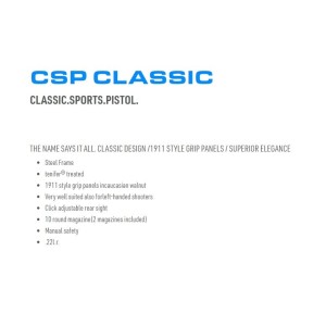 Pištola Walther CSP Classic .22 lr