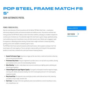 Pištola Walther PDP Match SF Full Size 5"