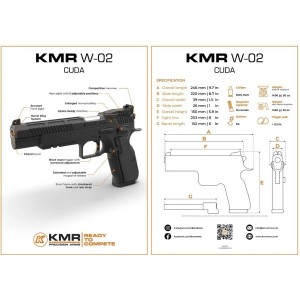 Pištola KMR W-02 CUDA SA, 6", 9X19