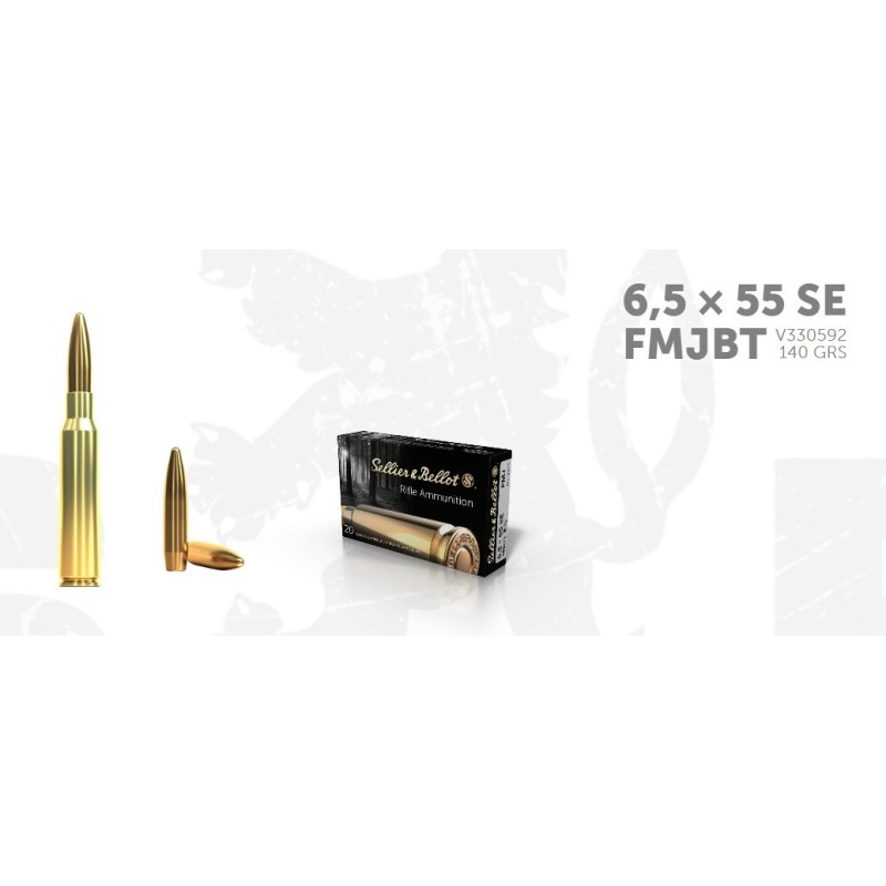 Naboji 6,5x55 SE FMJ BT 9,1g SB (50)