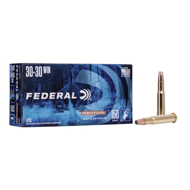 Naboji .30-30 Win Power Shok 9,7g/150gr SP FN, Federal (20)