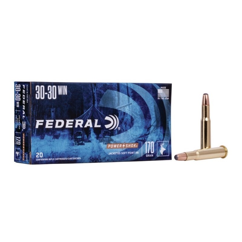 Naboji .30-30 Win Power Shok 11g/170gr SP FN, Federal (20)