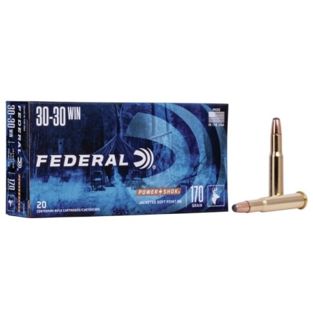 Naboji .30-30 Win Power Shok 11g/170gr SP FN, Federal (20)